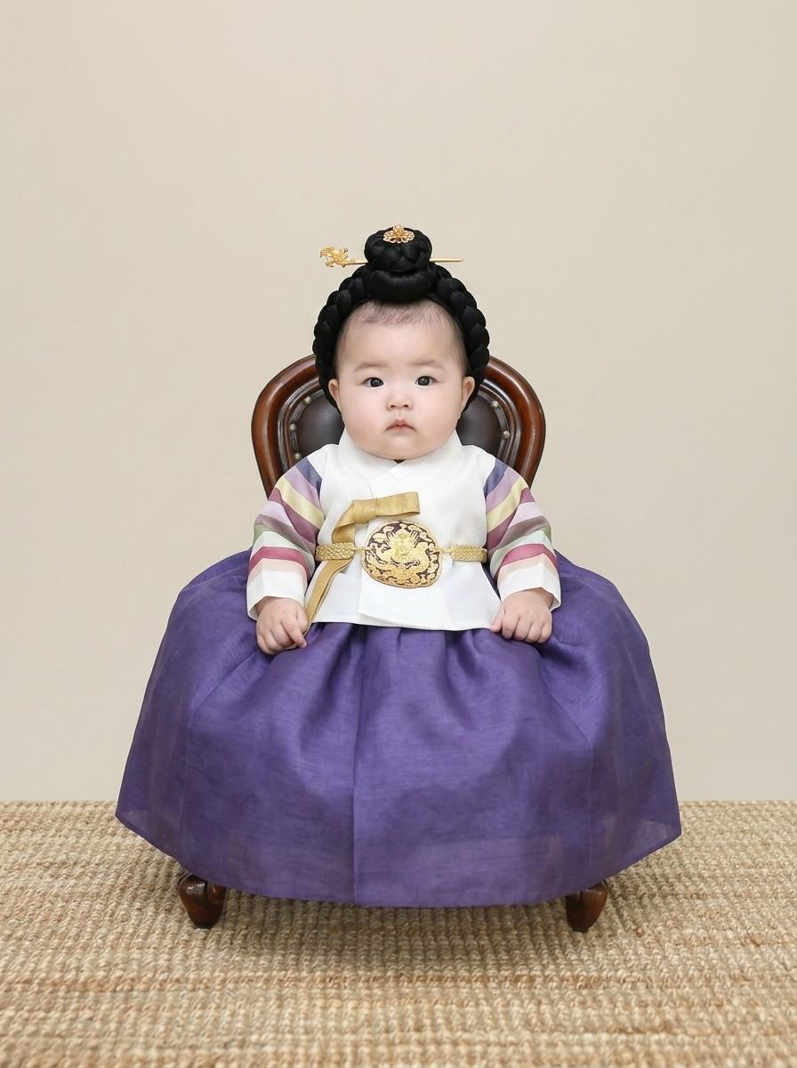 자주 트레머리 백일