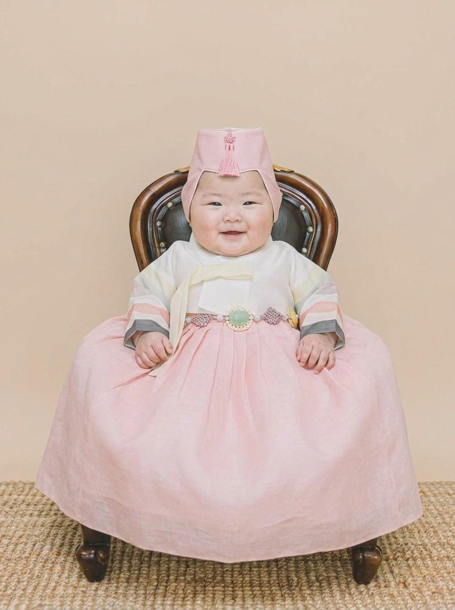 분홍 족두리 백일