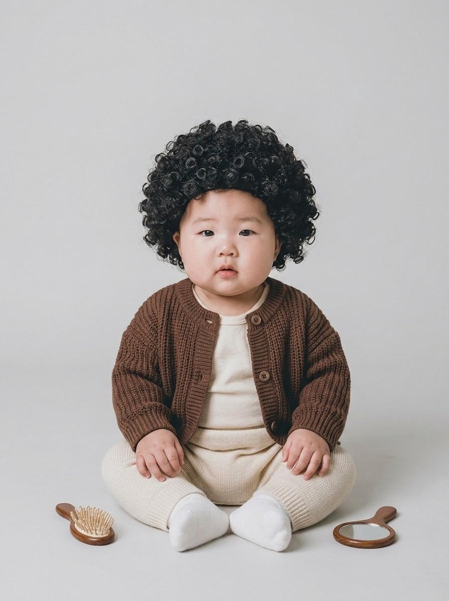 Curly Brown Cardigan