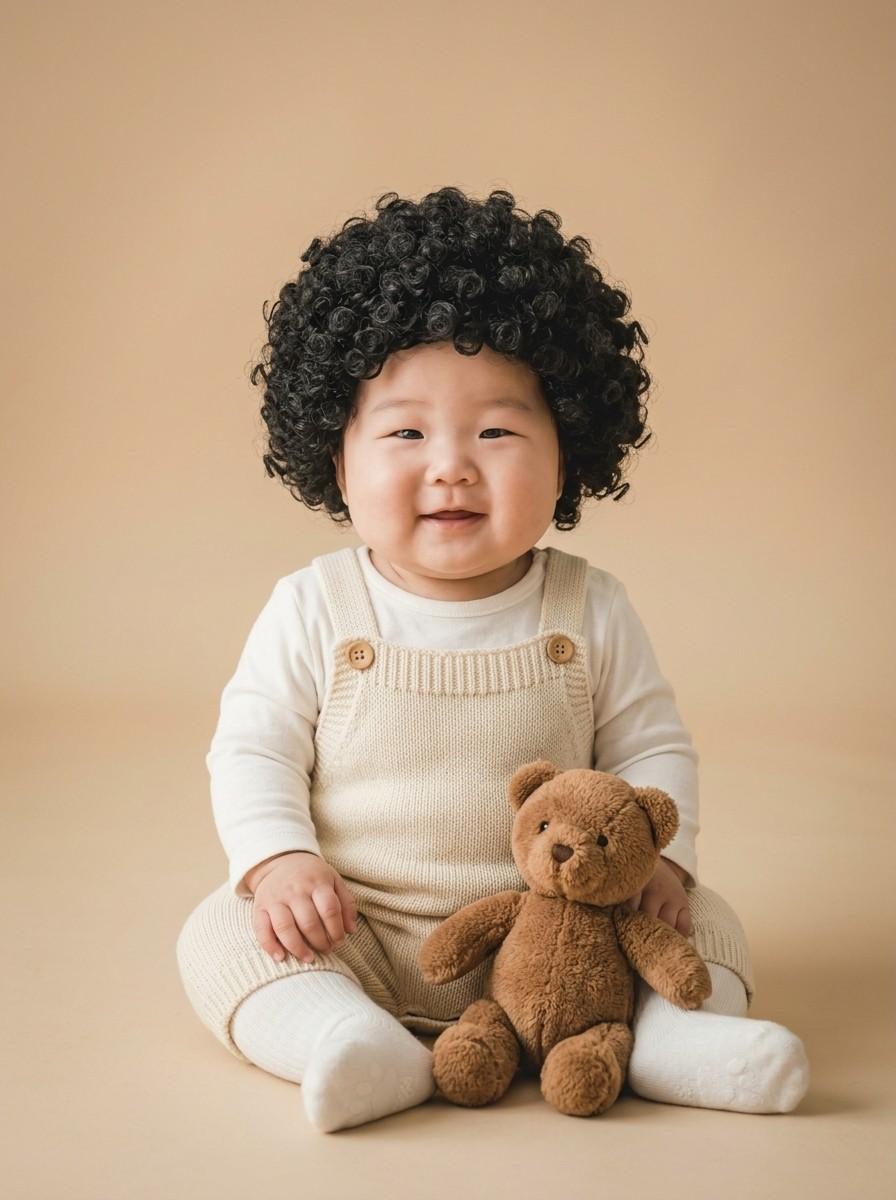 Curly Cream Overalls