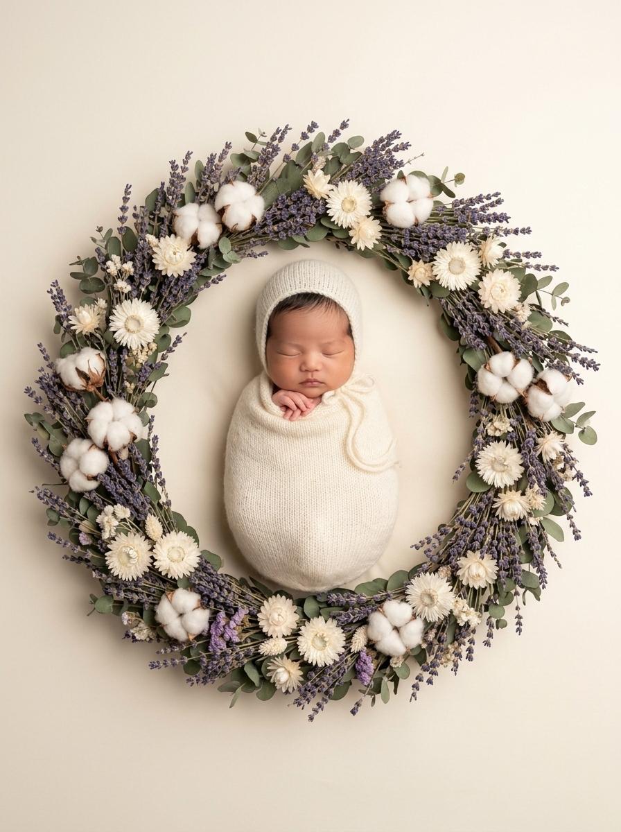 Lavender Flower Wreath