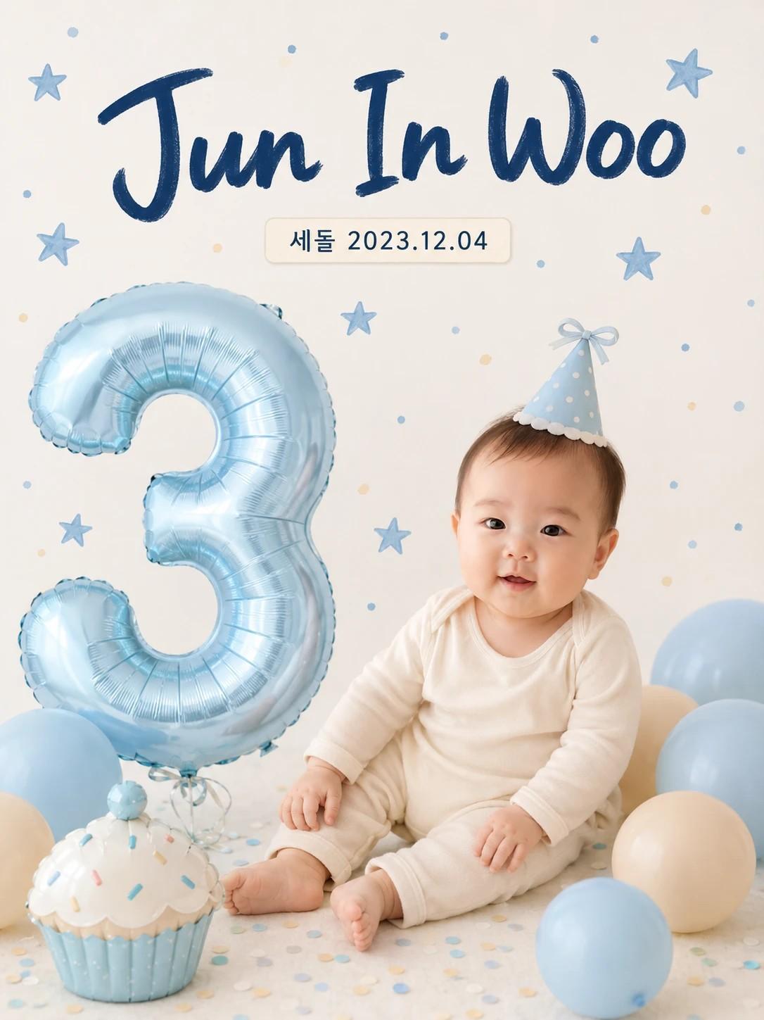 숫자 풍선 생일 화보