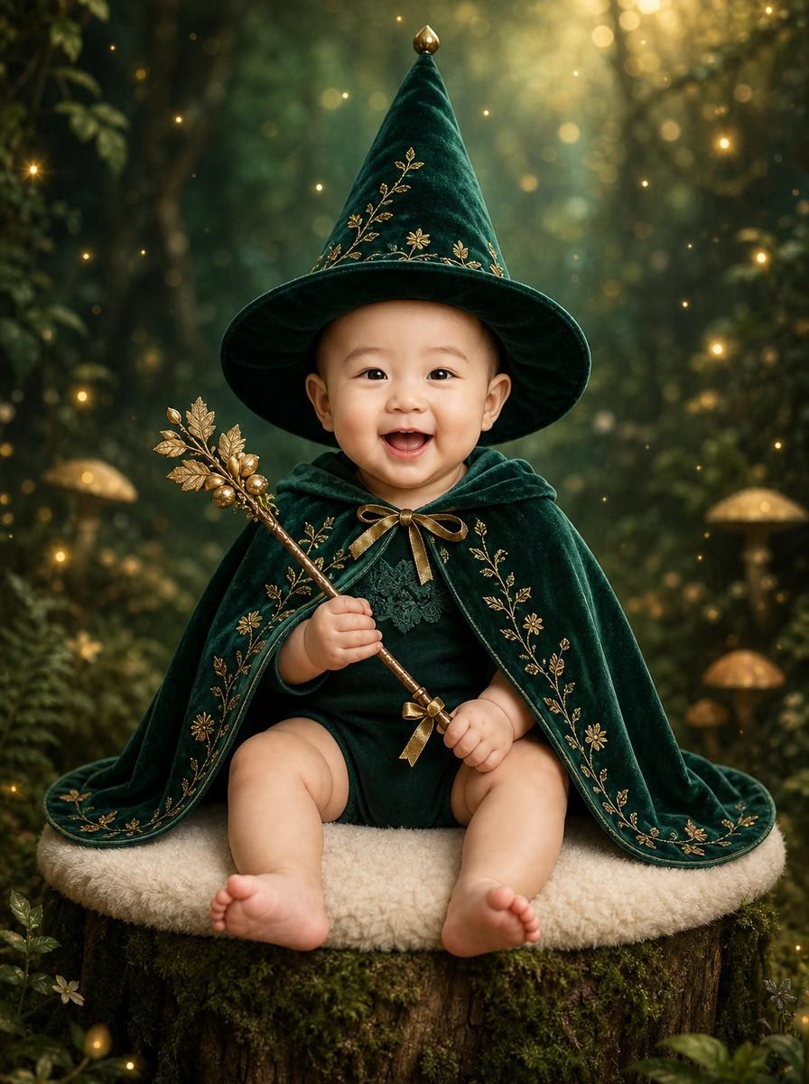 Emerald Forest Wizard 1st Birthday