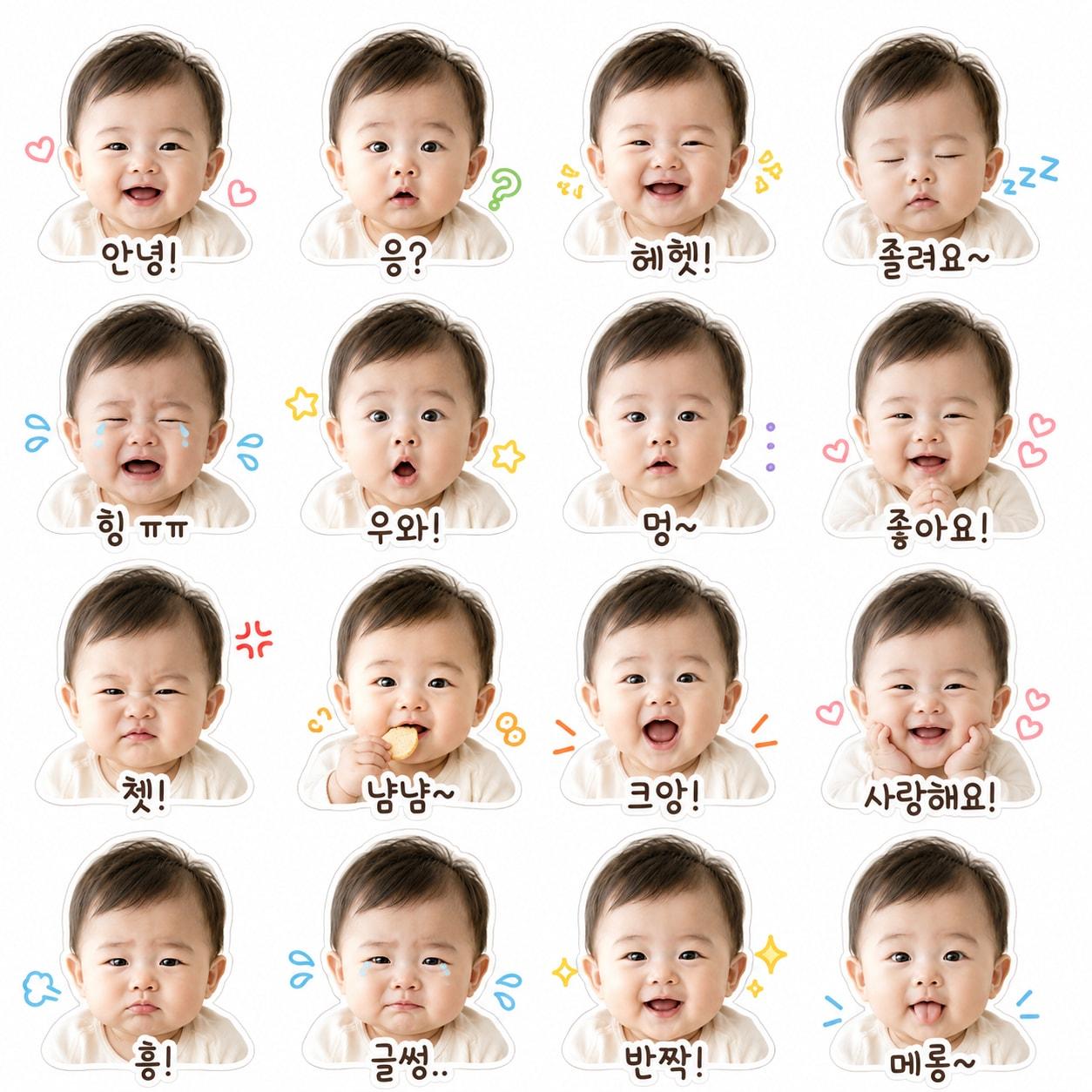 Baby emoji making: ChatGPT KakaoTalk prompt