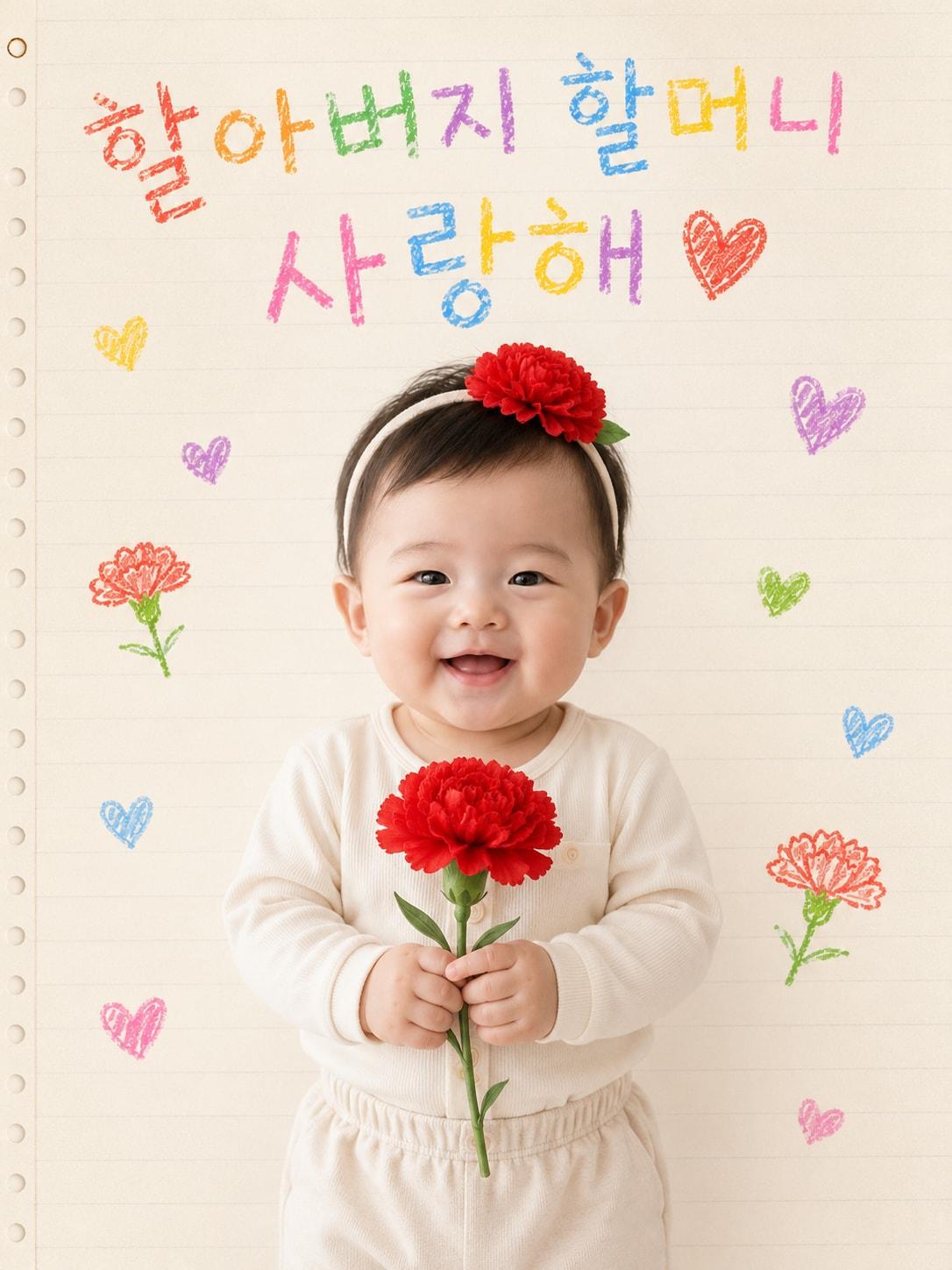 Parents Day carnation baby photo: ChatGPT prompt