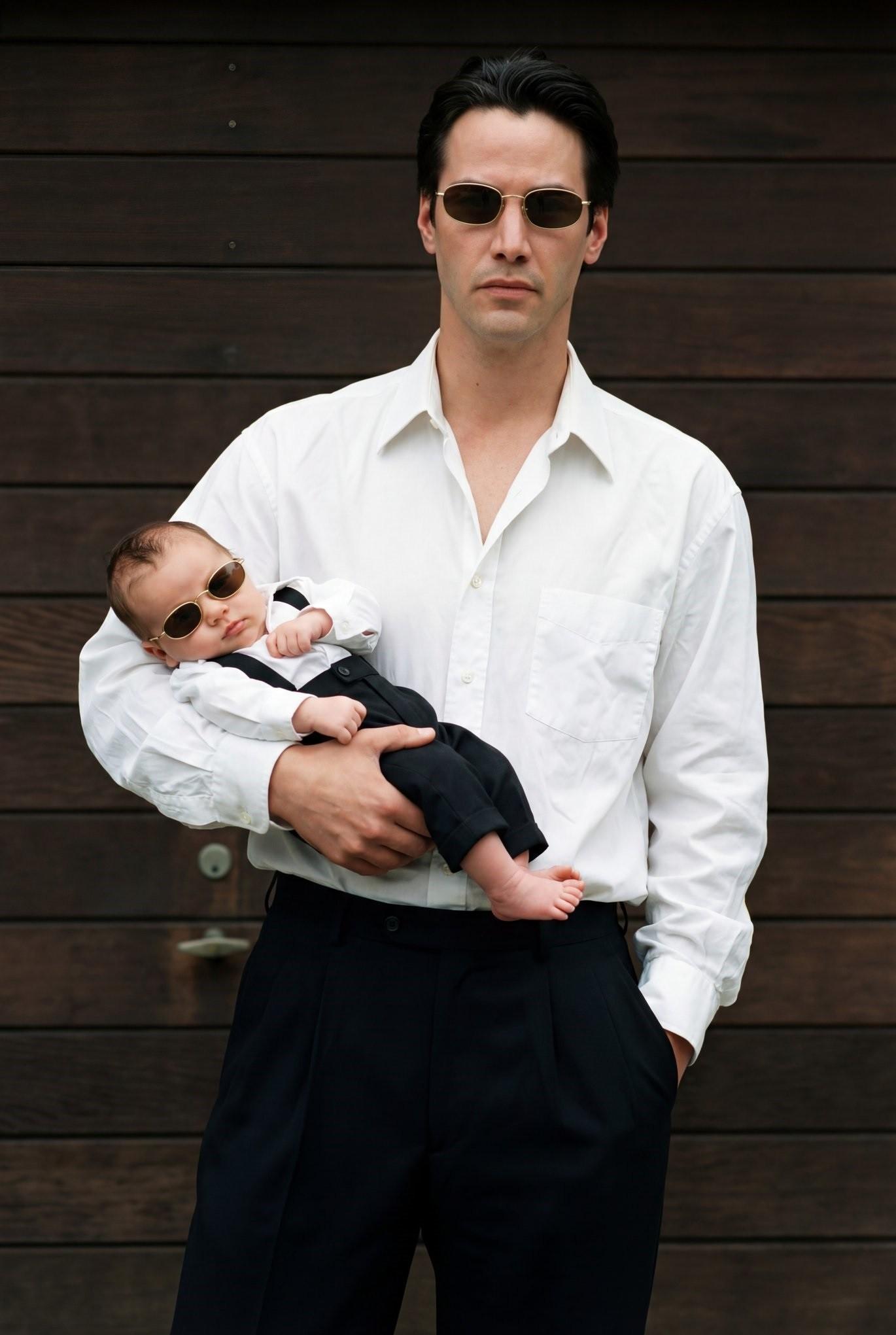 Old Money Father & Baby Portrait — ChatGPT & Gemini 90s Editorial Style Prompt